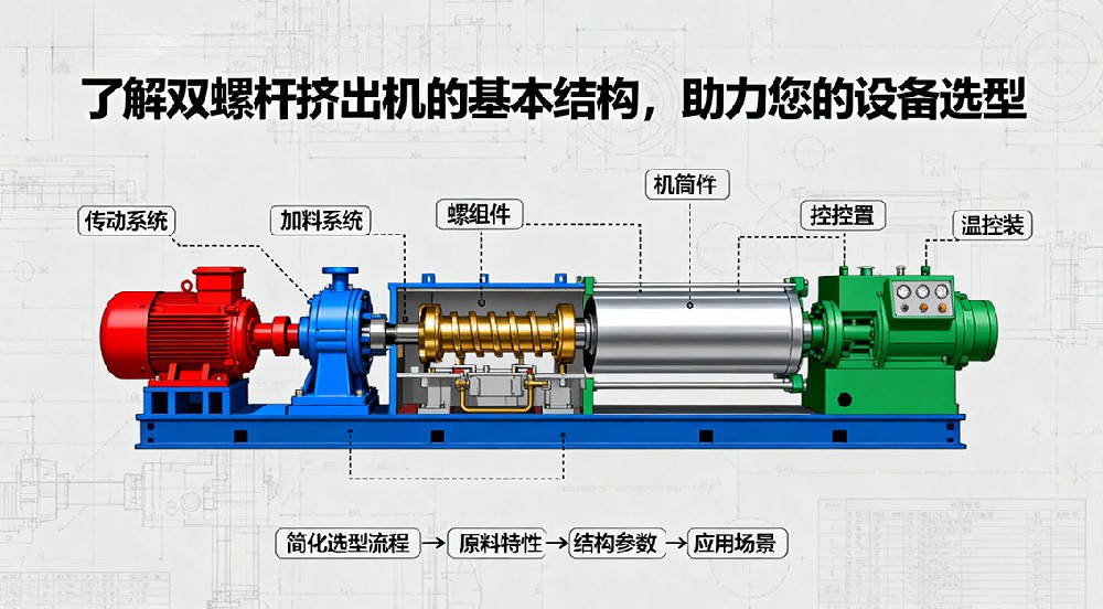 了解雙螺桿擠出機(jī)的基本結(jié)構(gòu)，助力您的設(shè)備選型